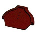 TONDACH Ukončení hřebenáče vrchní k hřebenáči drážkovému - světlá š.17cm engoba granit